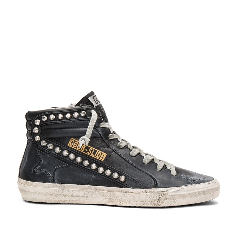 Golden Goose Black Studded High-Tops